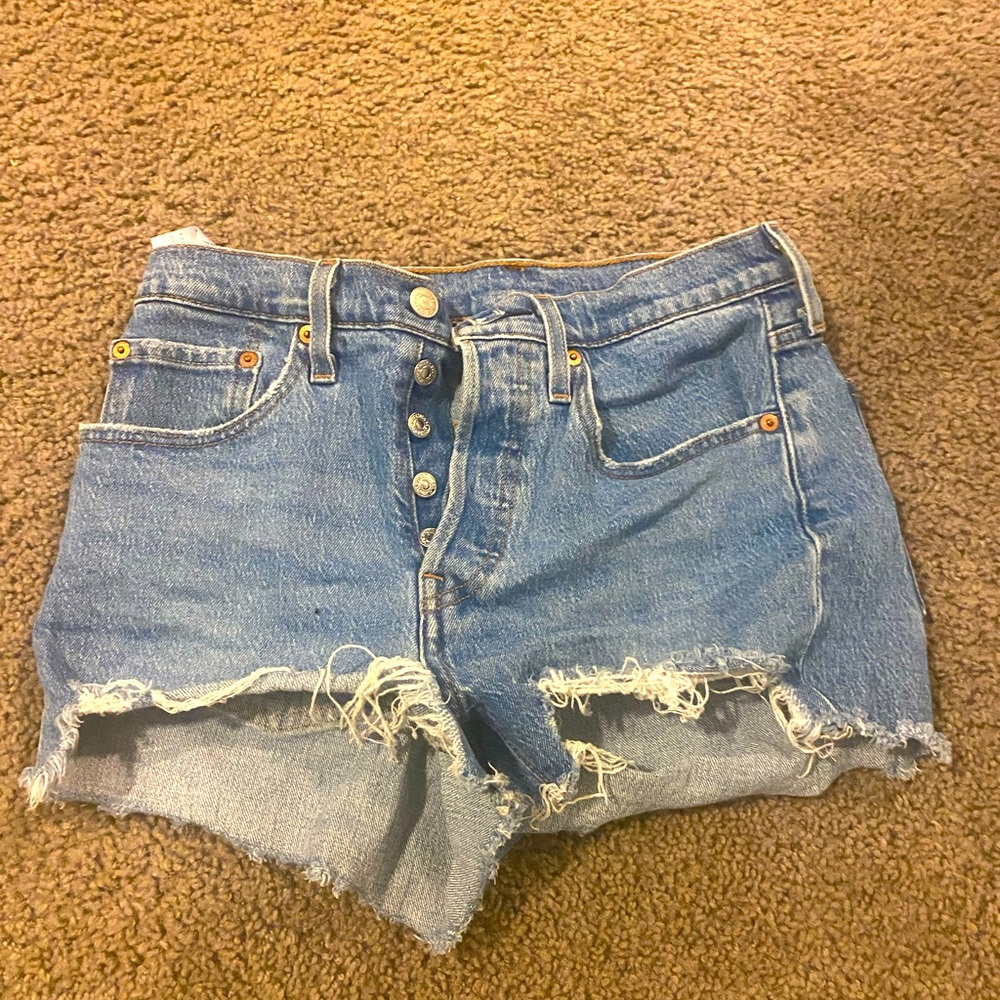 Levi's Women's 501 Original high rise Shorts Jean size 2 size small